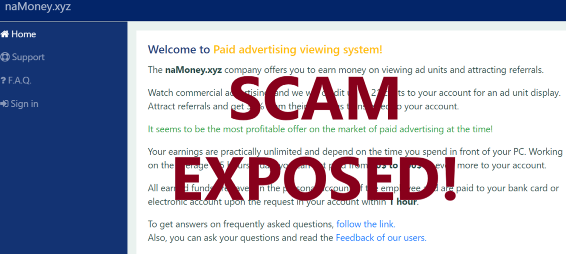 NaMoney.xyz review scam