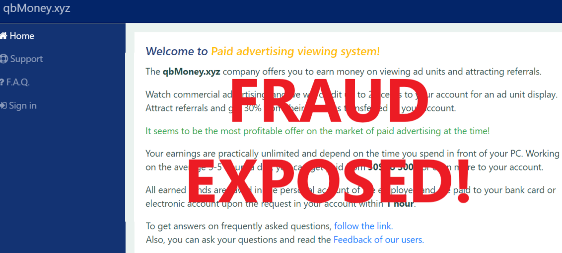 QbMoney.xyz review scam