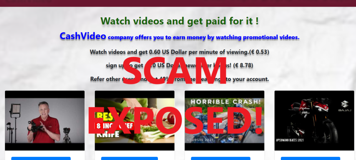 CashVideo.net review scam