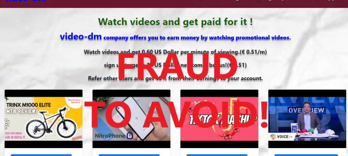 Video-dm.xyz review scam