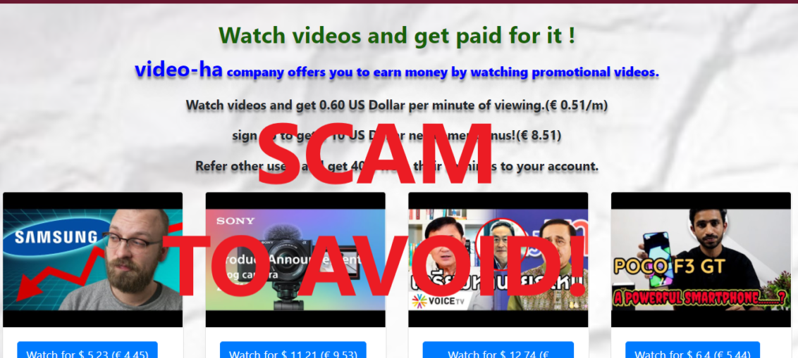 Video-ha.xyz review scam