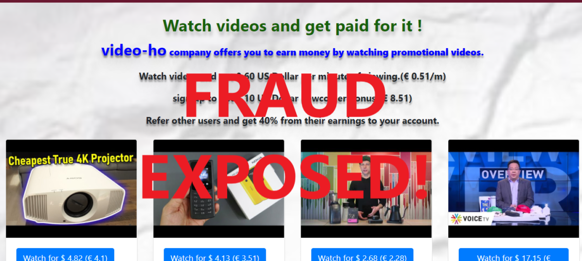Video-ho.xyz review scam