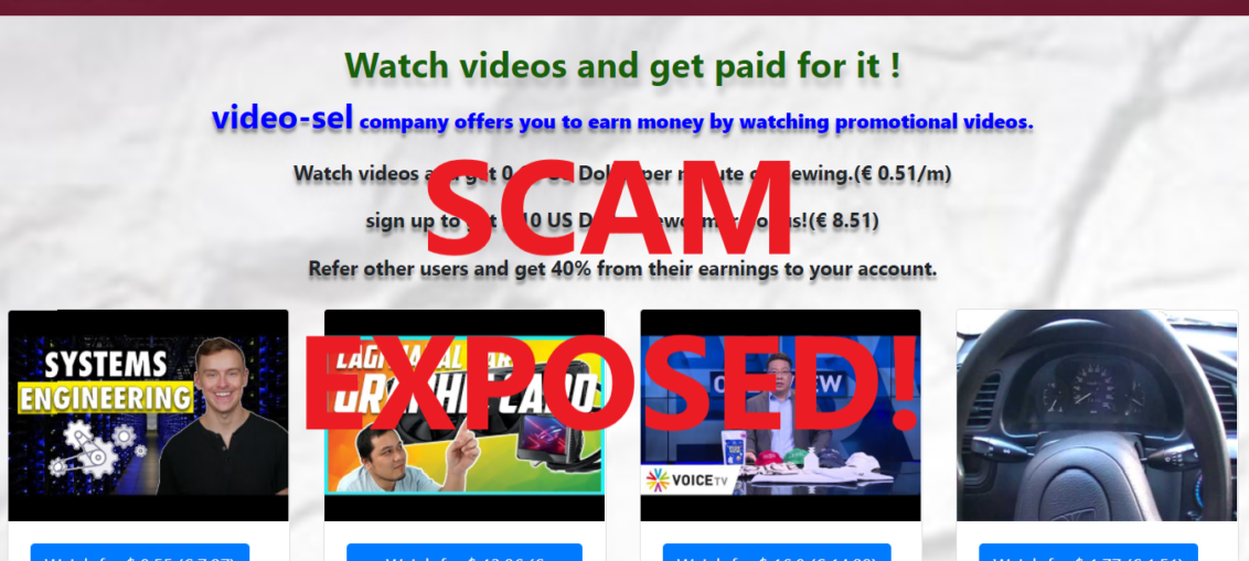 Video-sel.xyz review scam