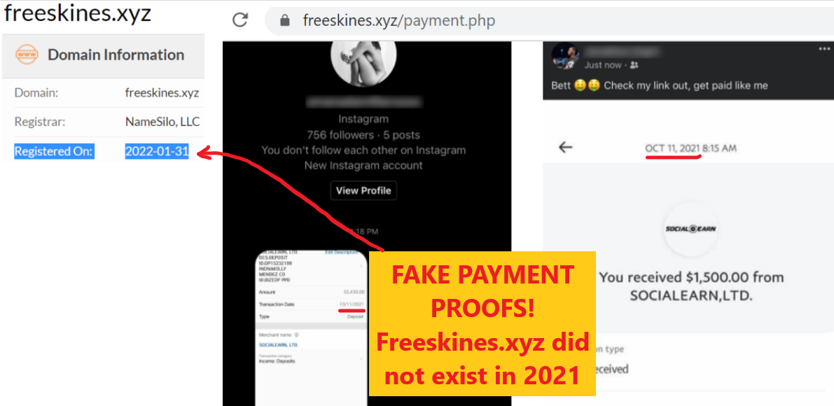 Freeskines.xyz review scam