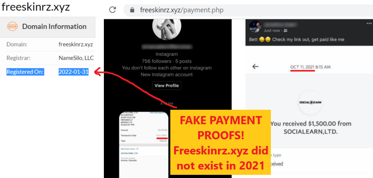 Freeskinrz.xyz review fake