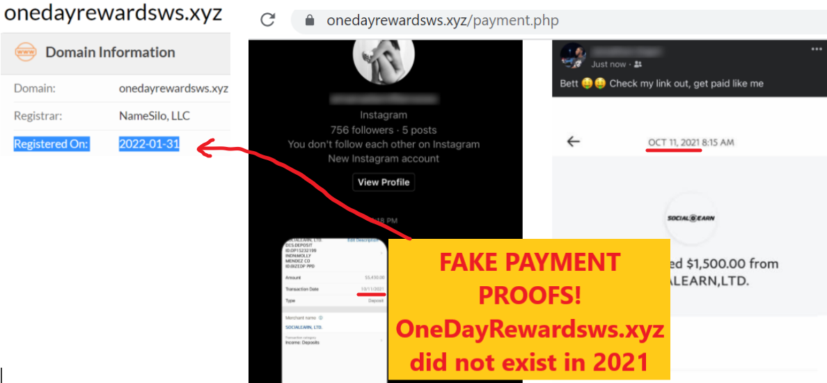 OneDayRewardsws.xyz review fake